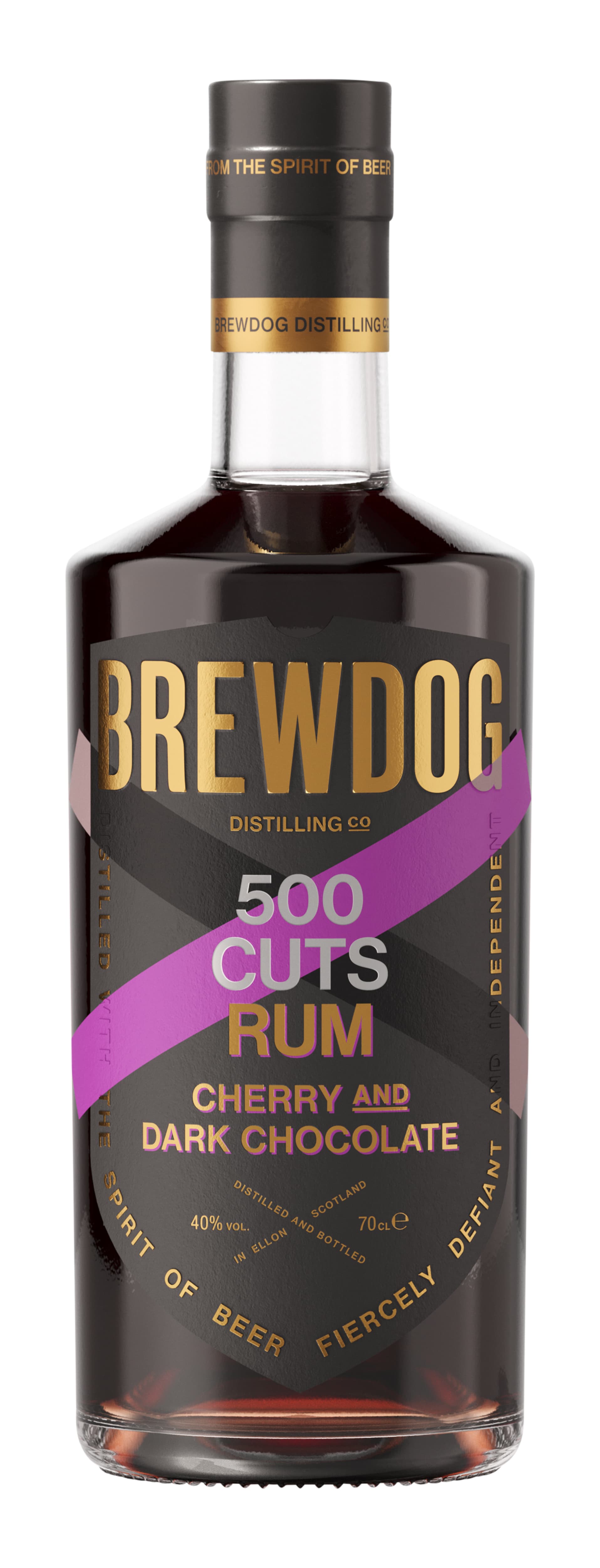 BrewDog Distilling Co. 500 Cuts Rum Cherry and Dark Chocolate