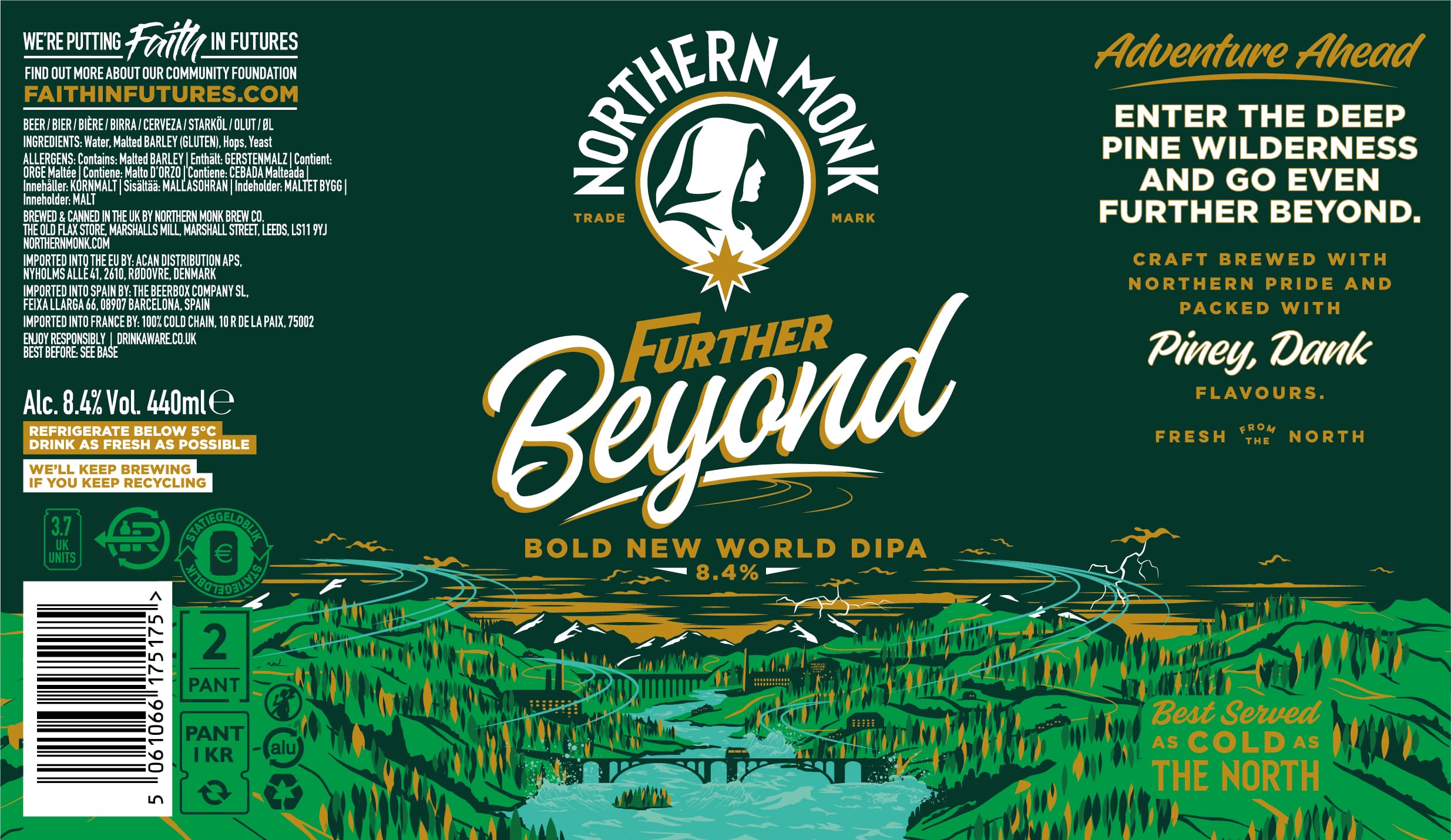Northern Monk Further Beyond Bold New World DIPA 44cl