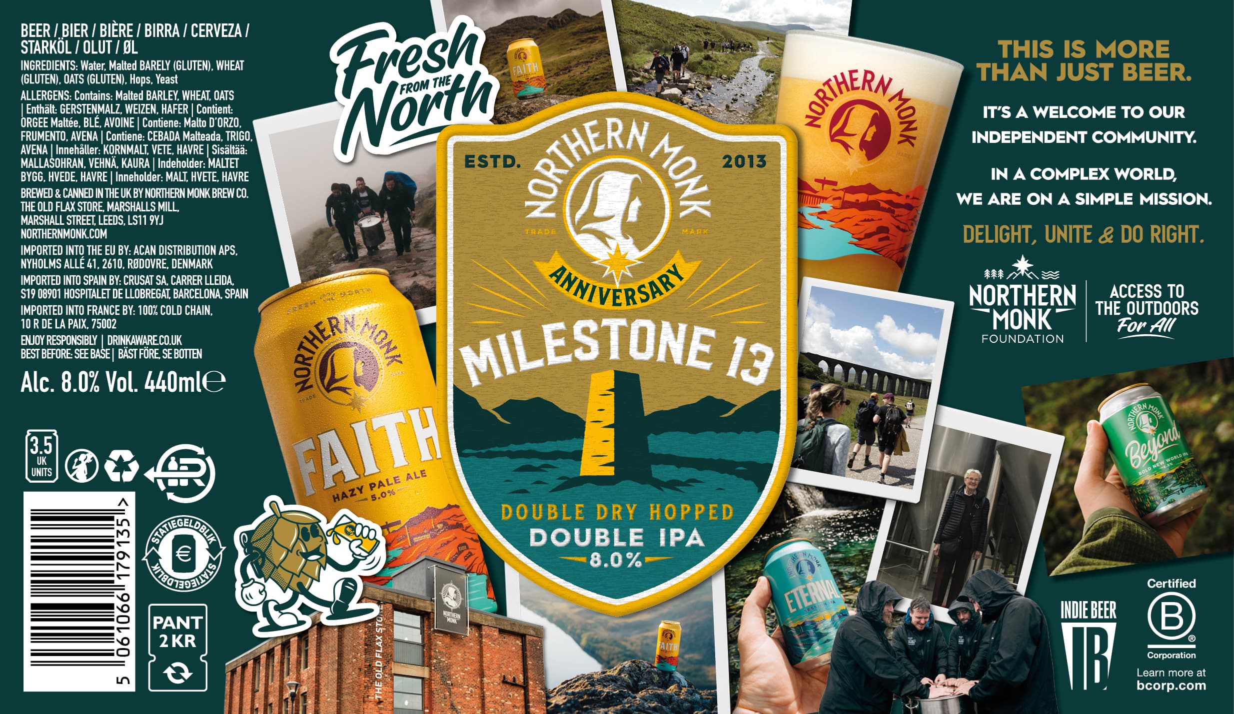Northern Monk Anniversary Milestone 13 DDH DIPA 44cl