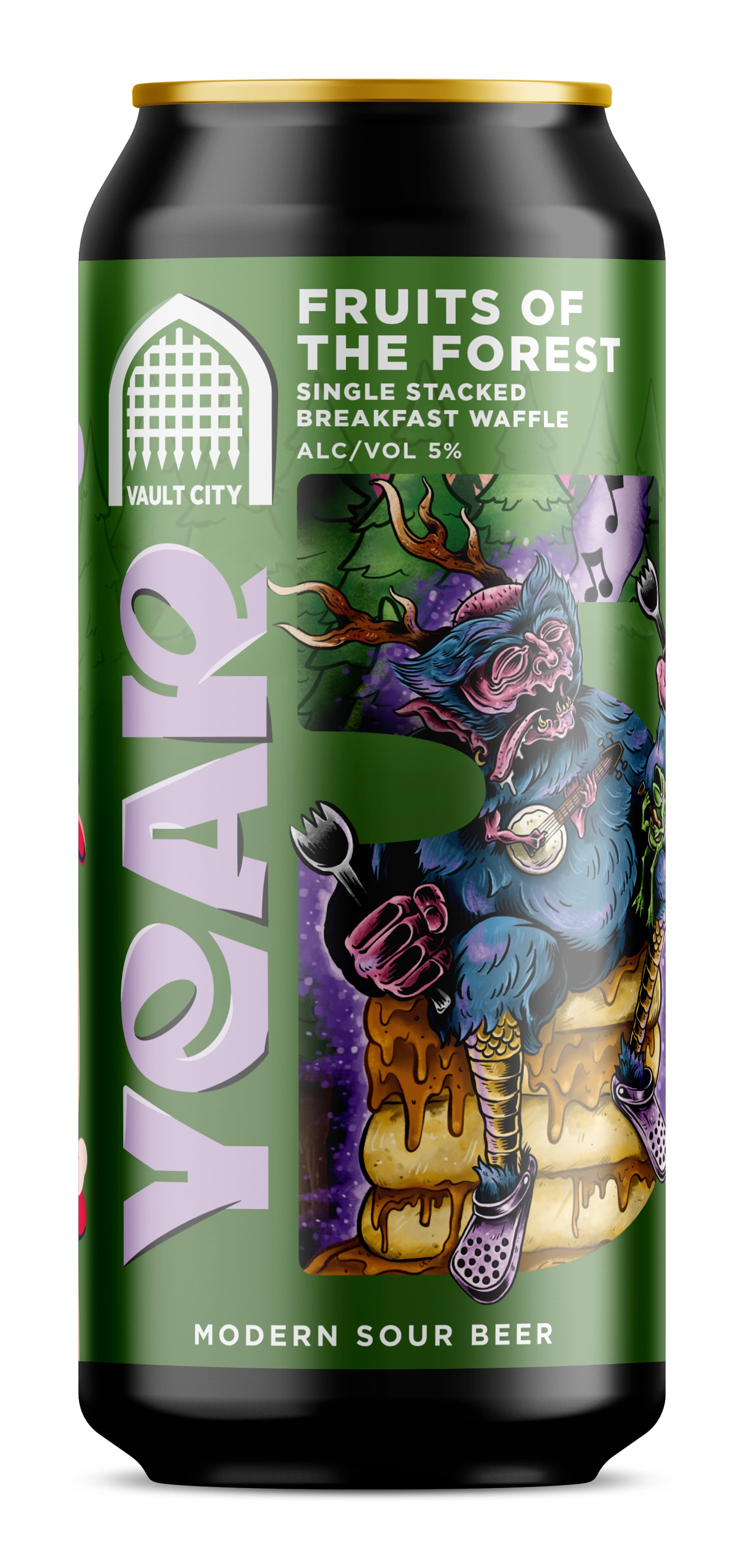 Vault City Year 5 Fruits Of The Forest Single Stacked Breakfast Waffle Sour 44cl