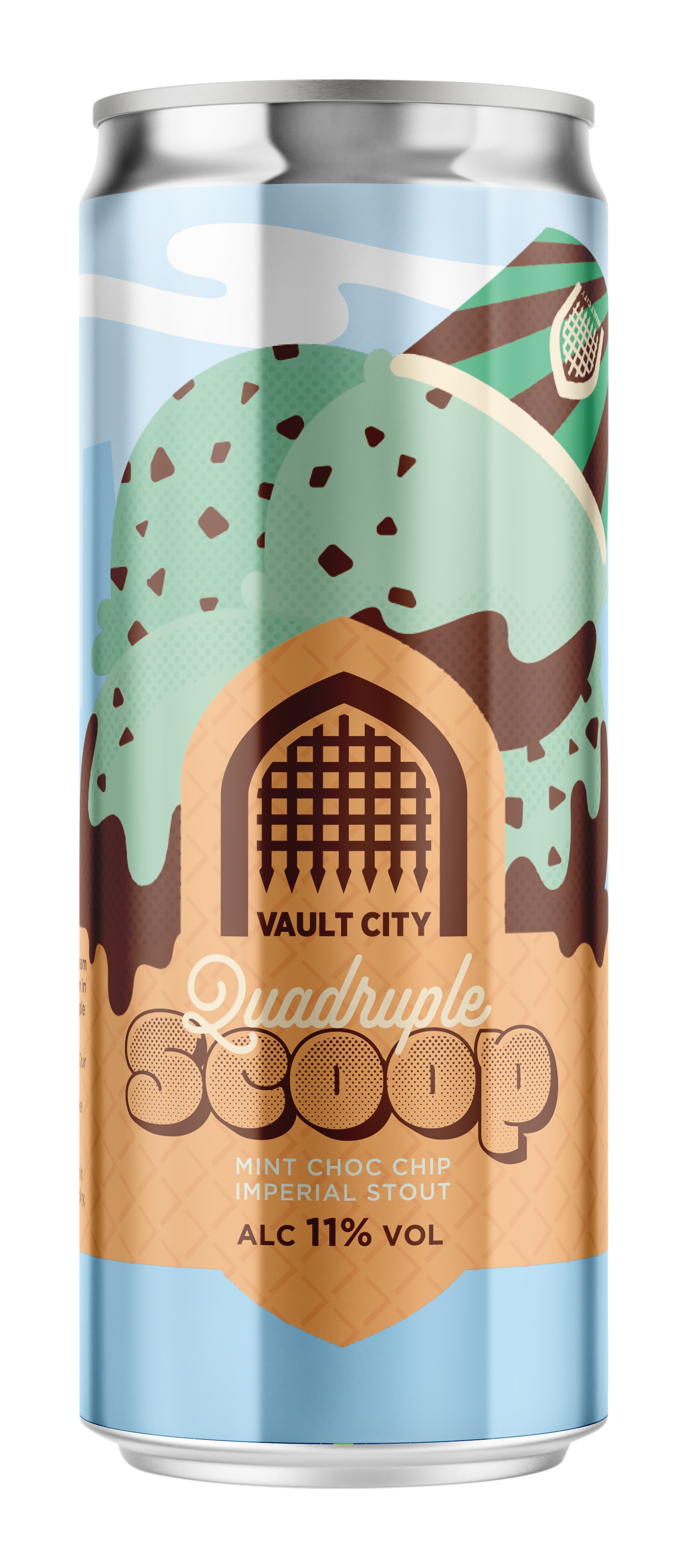 Vault City Quadruple Scoop Mint Choc Chip 33cl