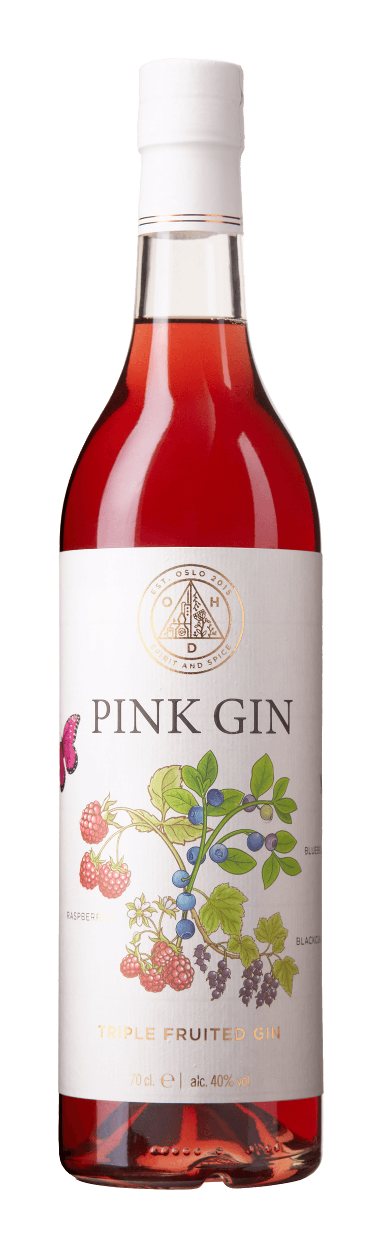 OHD Pink Gin Triple Fruited Gin 40% 70cl