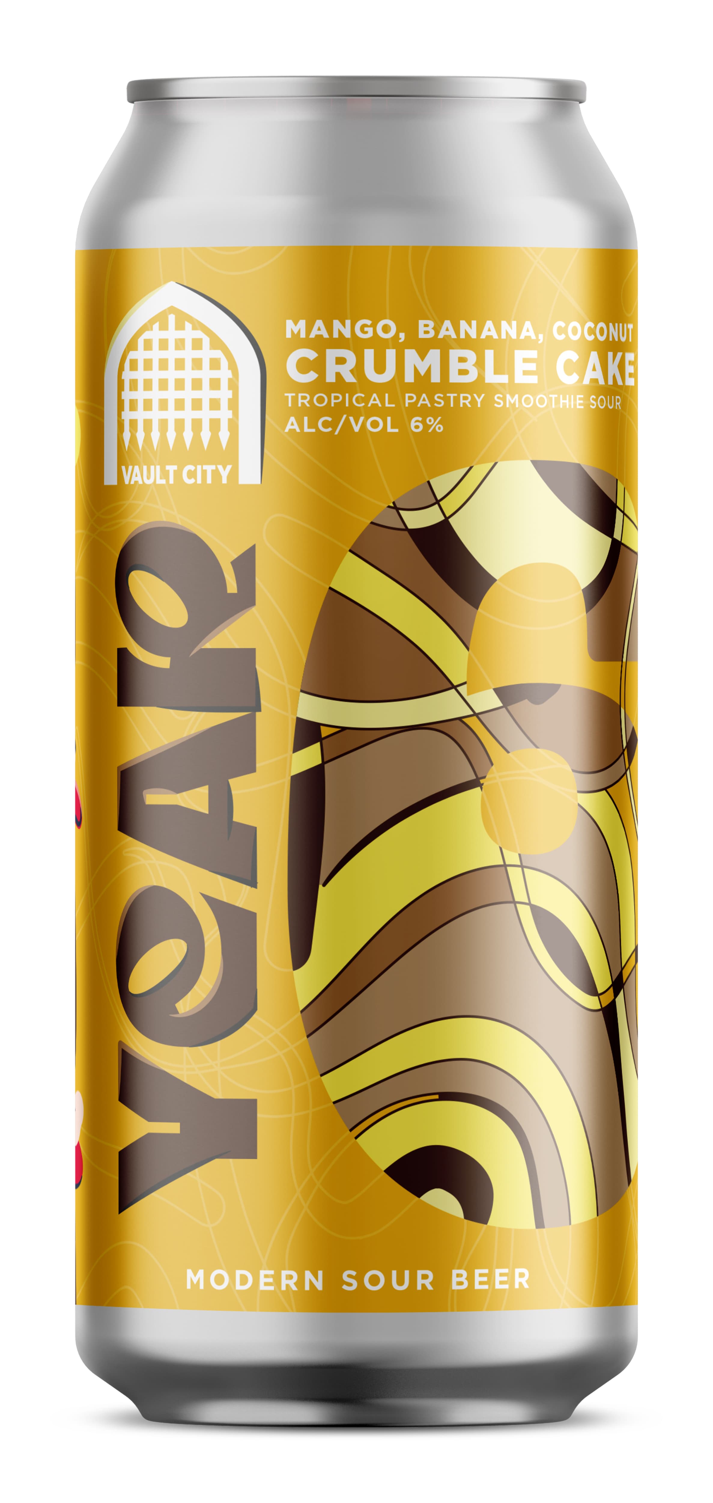 Vault City Year 6 Mango Banana & Coconut Crumble Cake Tropical Pastry Smoothie Sour 44cl