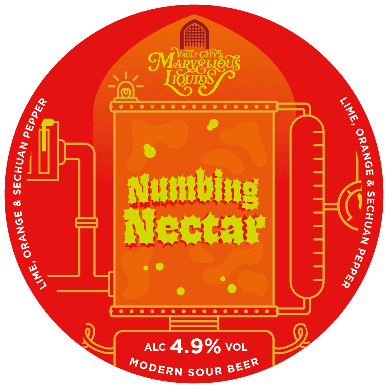 Vault City Numbing Nectar Lime Orange & Sechuan Pepper Sour 30 L KeyKeg