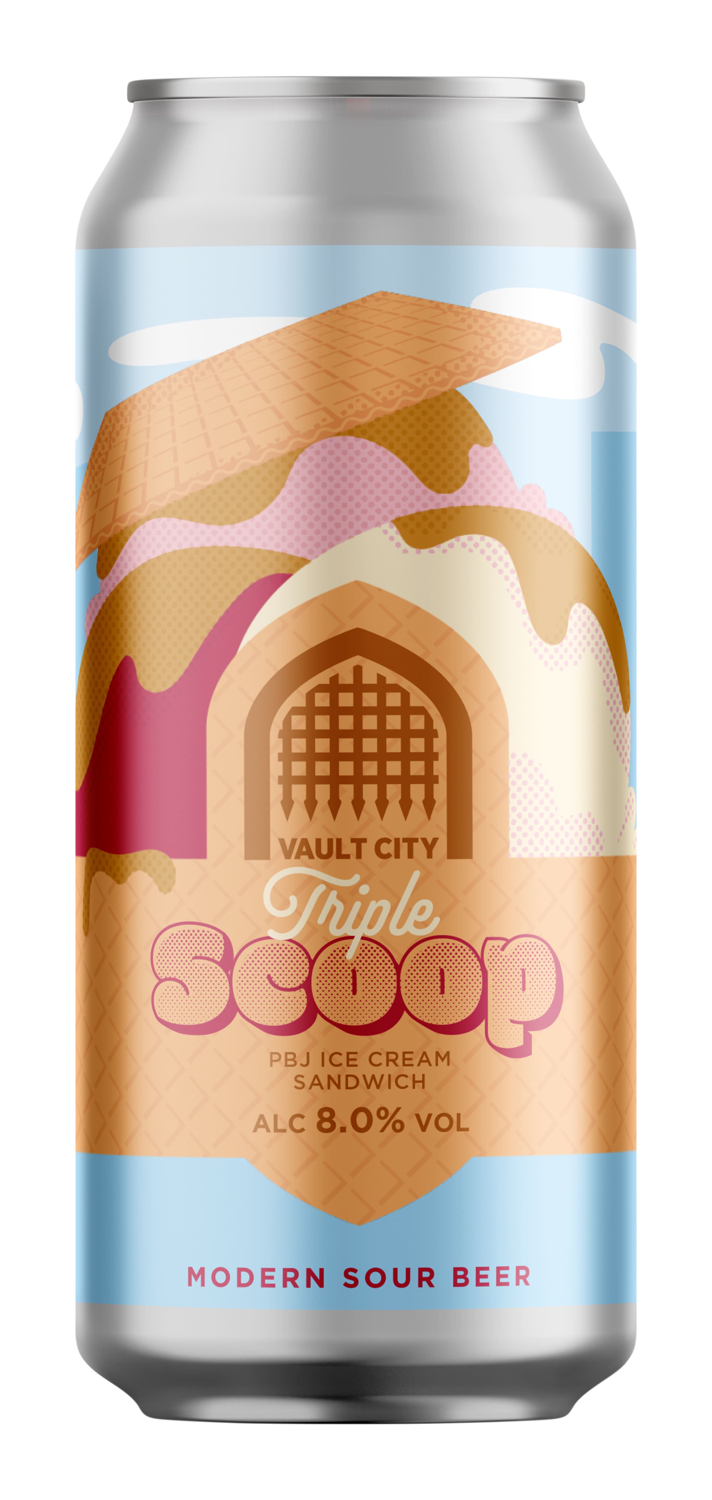 Vault City Triple Scoop PBJ Ice-Cream Sandwich 44cl
