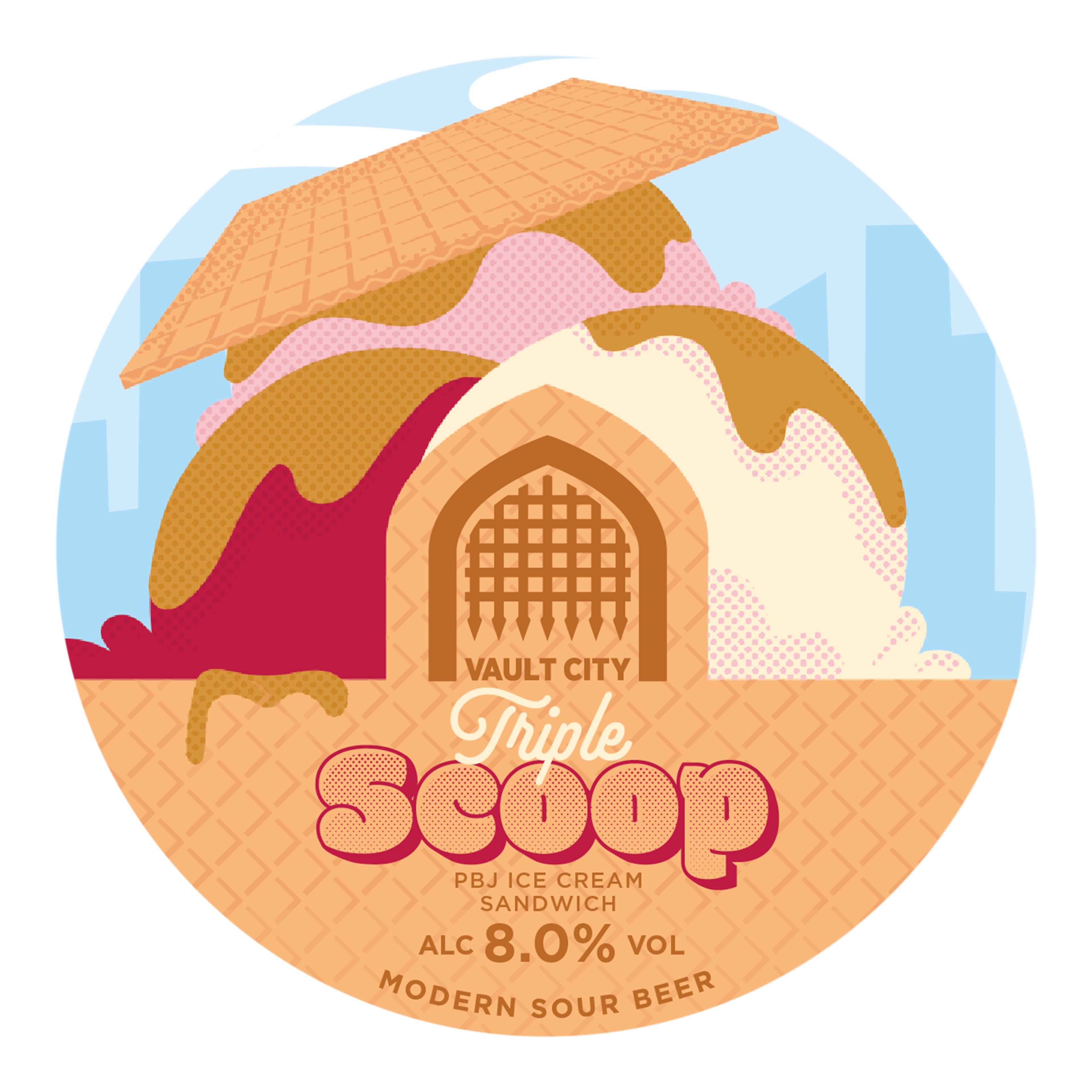 Vault City Triple Scoop PBJ Ice-Cream Sandwich 20L KeyKeg