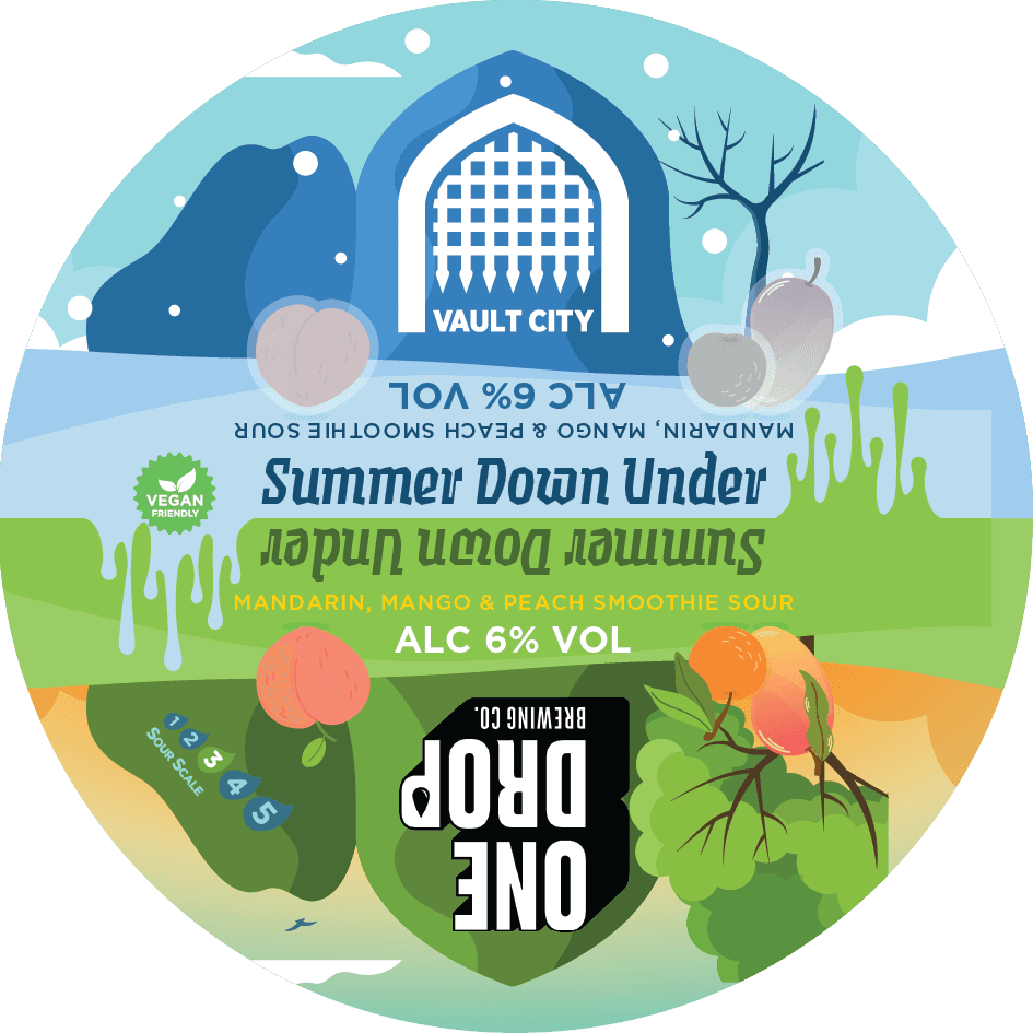 Vault City x One Drop Summer Down Under Mandarin, Mango & Peach Smoothie Sour 20L