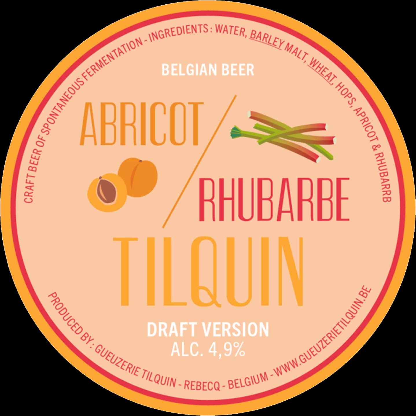 Tilquin Abricote Rhubarbe Draft Version 20L KeyKeg